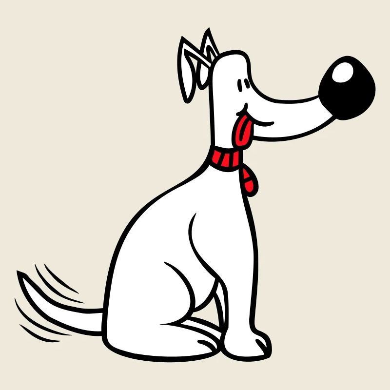 Chien Gros Nez Remuant Mignon Heureux