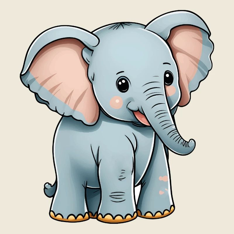 Total niedlicher Elefant