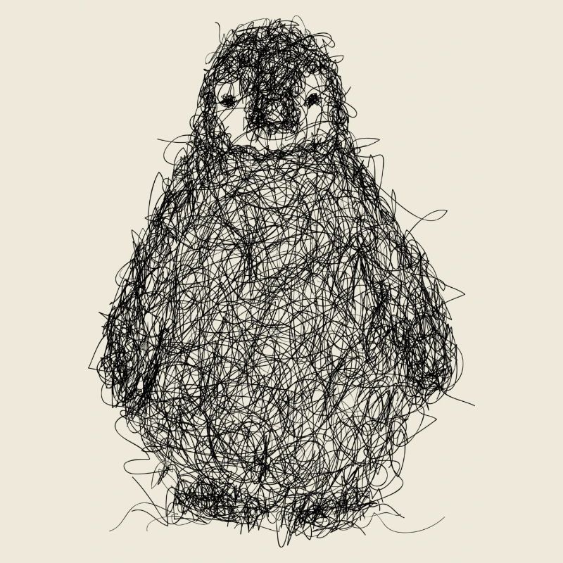 Pinguin kritzeln