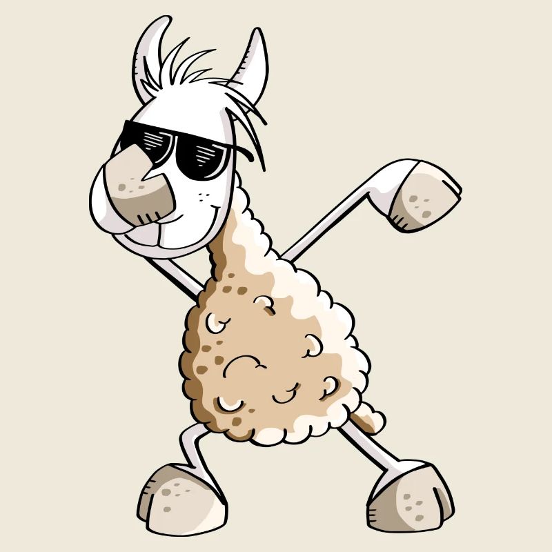 Cool Dab Dance Lama - Dabbing Alpaca - Comic Fun