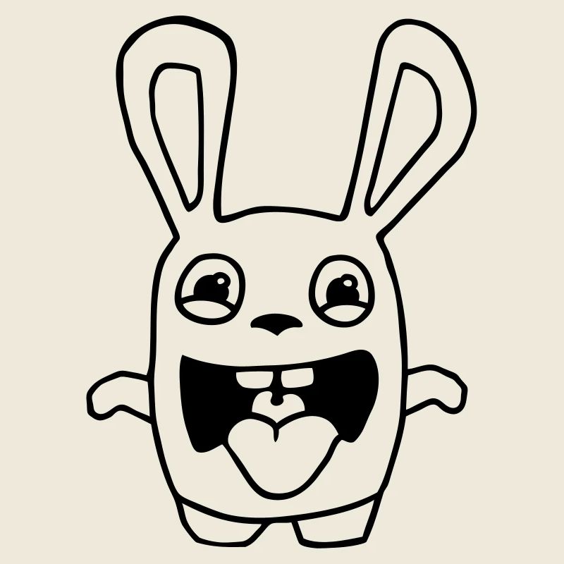 drawing cute rabbit stupid comic style cartoon fun