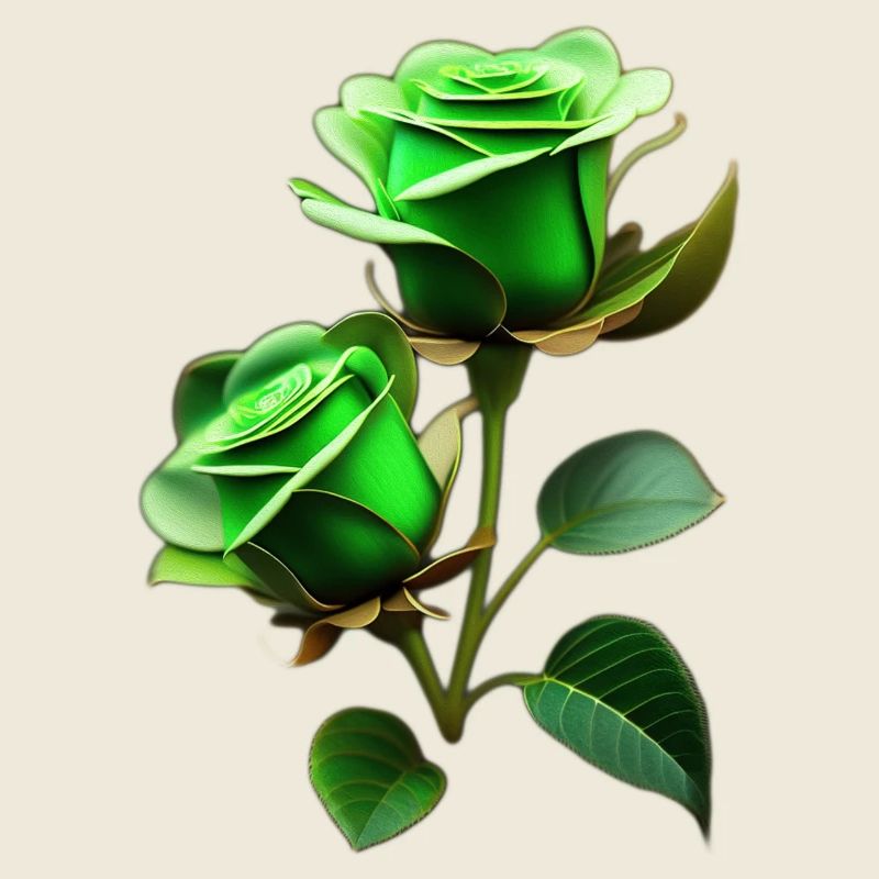 Roses vertes