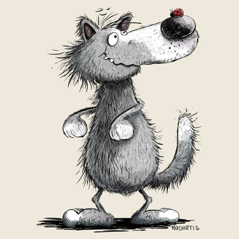 Wolfi Wölflein I Wolf Motiv I Lustiger Wolf