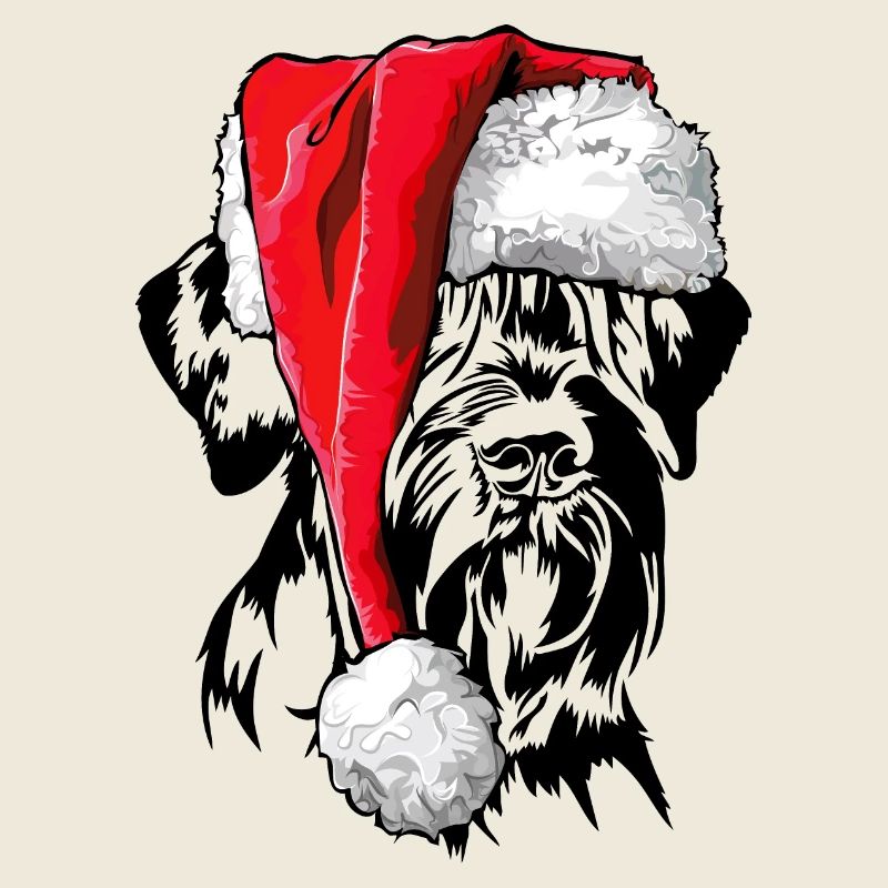 Père Noël géant Schnauzer chiens de Noël Wilsigns