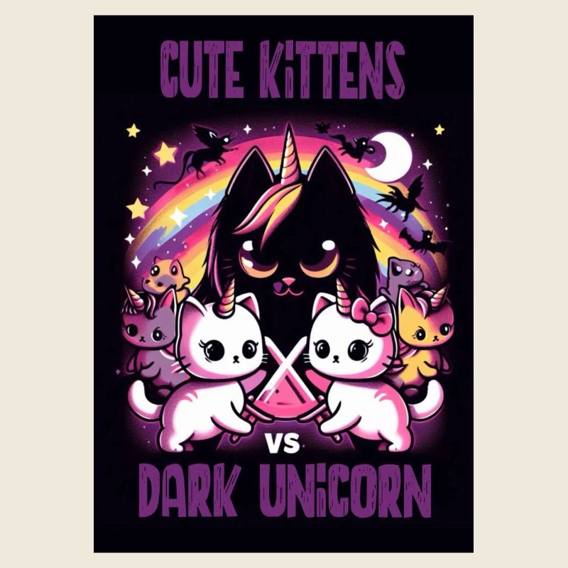 Cute Kittens vs Dark Unicorn