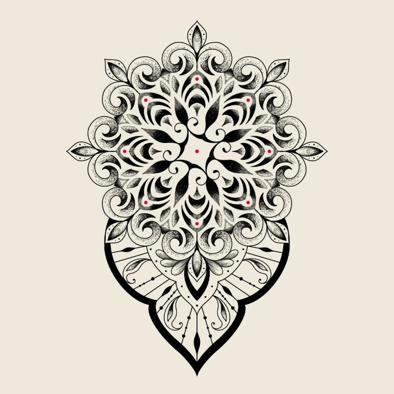 Mandala graphic dot work