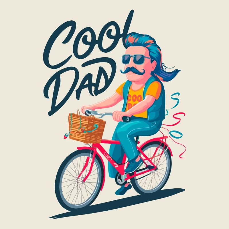 Cool papa cyclisme illustration