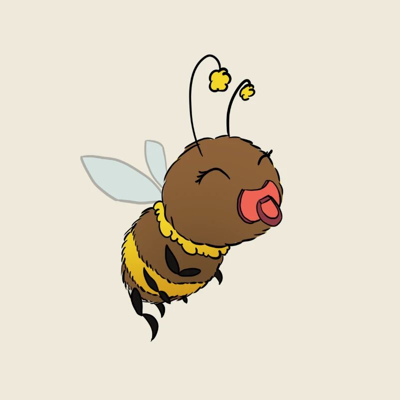 Mignonne sucette bourdon