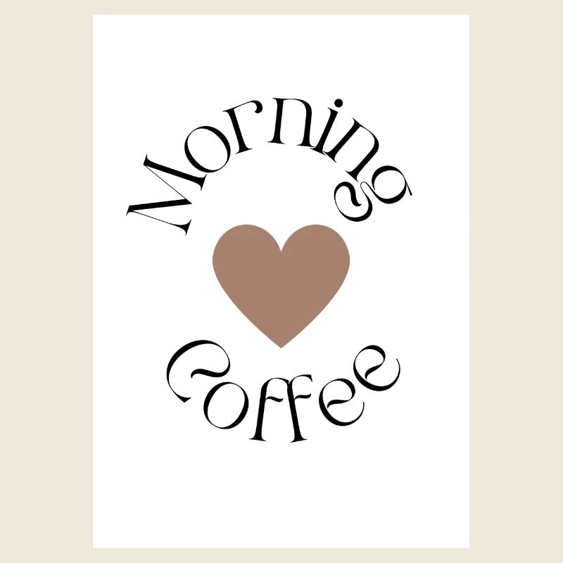 Morning Coffee Typography Logo for Coffee Lovers