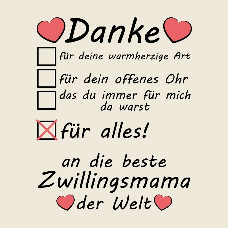 Beste Zwillingsmama Danke sagen Muttertag