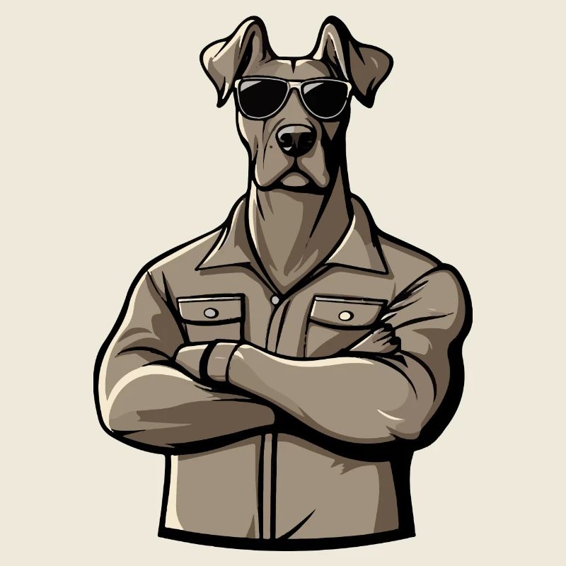 Great Dane Dog Comic