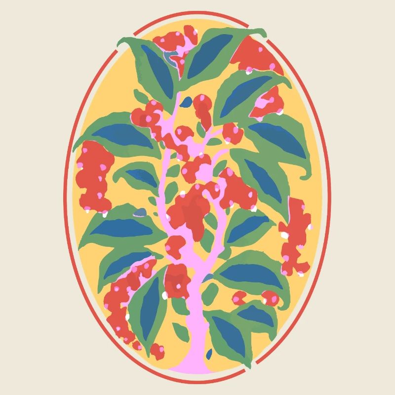 Abstrakte Blumen – Lebendige Naturillustration