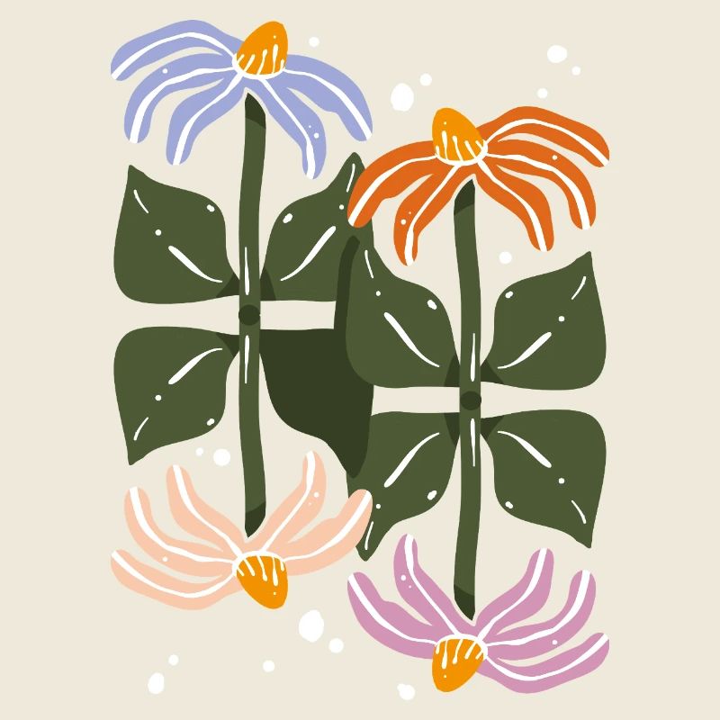 Vierblüten-Illustration