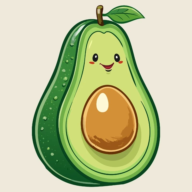 Avocat avec visage