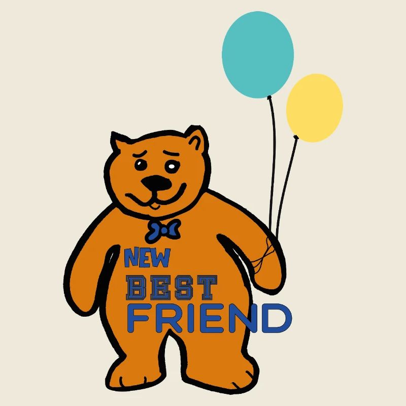 Bär mit Luftballons