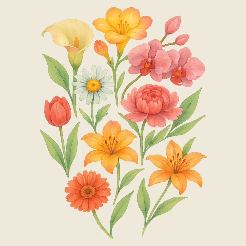 Composition florale pastel élégante