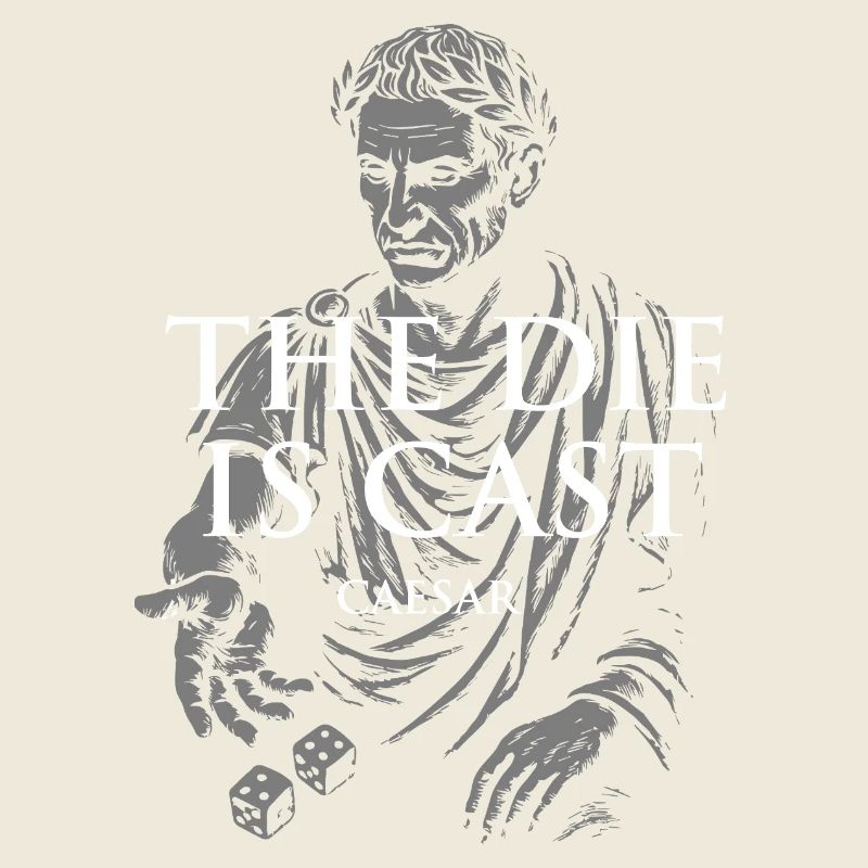 Roman Caesar Zitat verspieltes Design