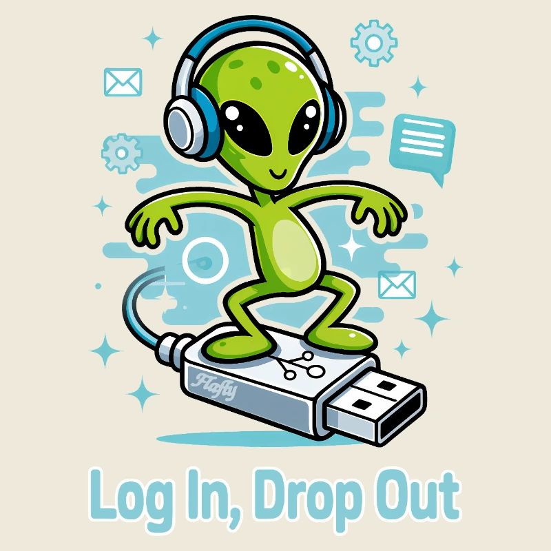 👽 Alien auf dem USB-Surf