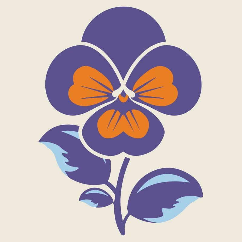 Fleur violette et oranger