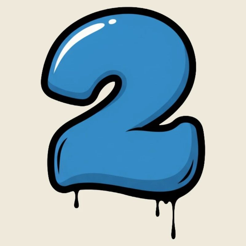 Graffiti Blue Number 2 Drops