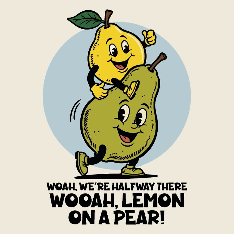 Zitrone auf einer Birne