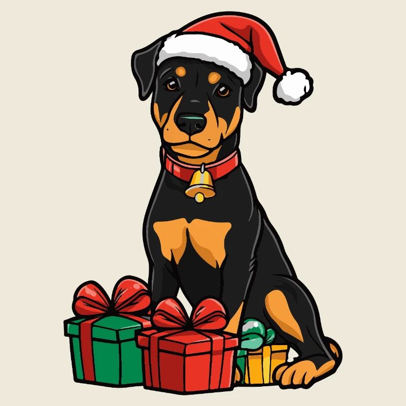 Cadeaux de Noël pour chiens doberman