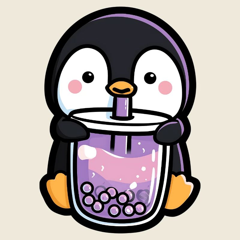 Kawaii Penguin Bubble Tea Boba