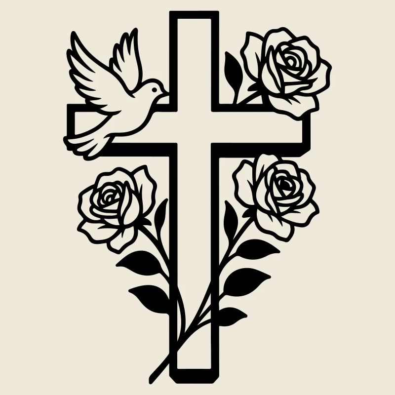 Colombe croix chrétienne