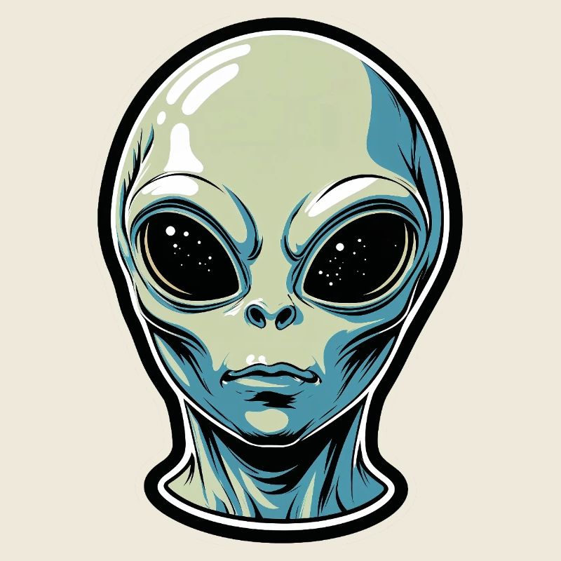 Alien Kopf Illustration