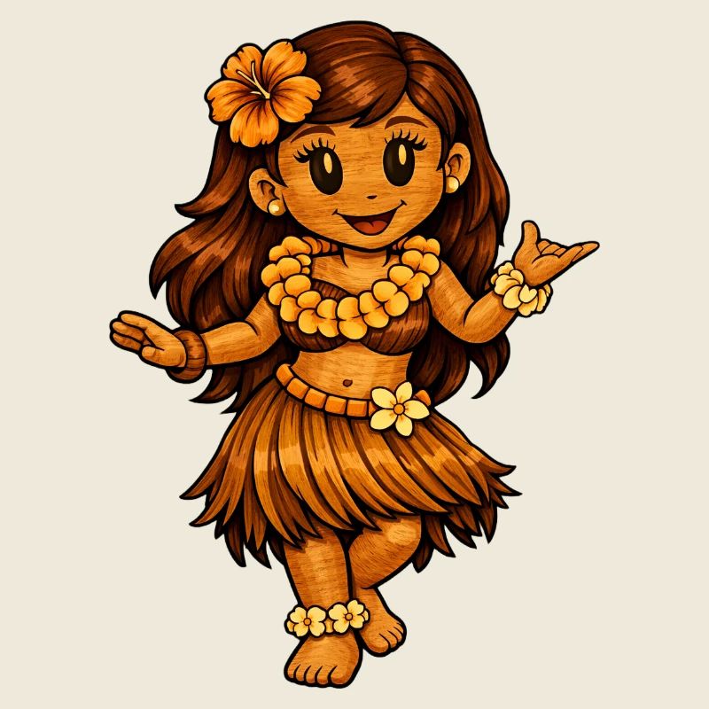 Hula-Tänzerin Hawaii-Stil