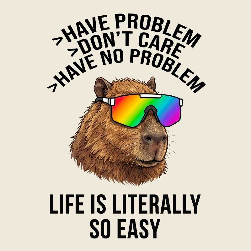 Lunettes de soleil arc-en-ciel Capybara Cool - Mème Chill