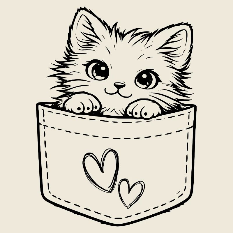 Chat dans la poche