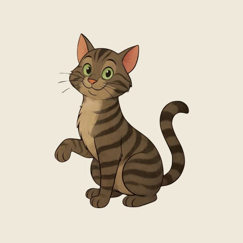 Freche getigerte Katze