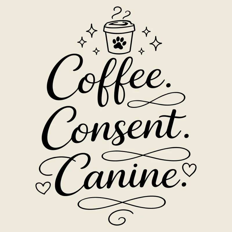 coffee, consent, canine