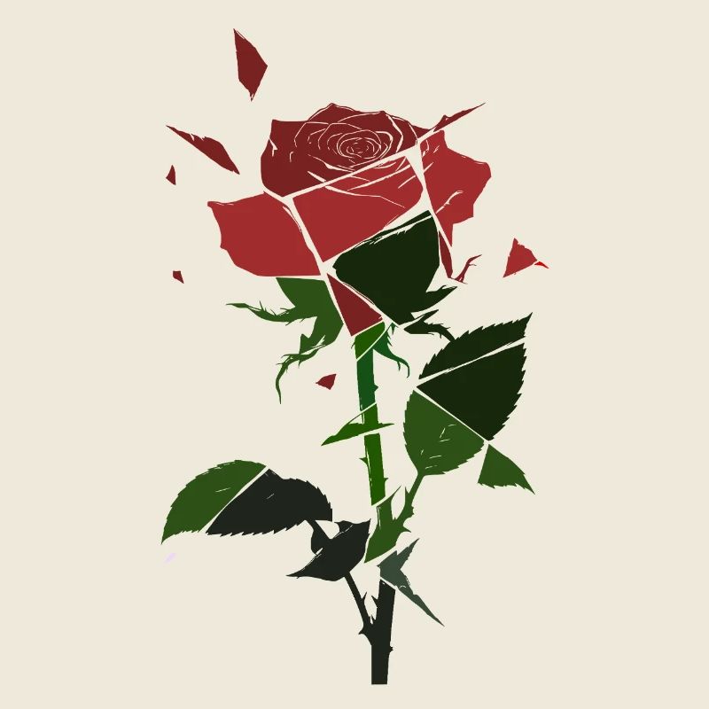 Broken Rose Blossom