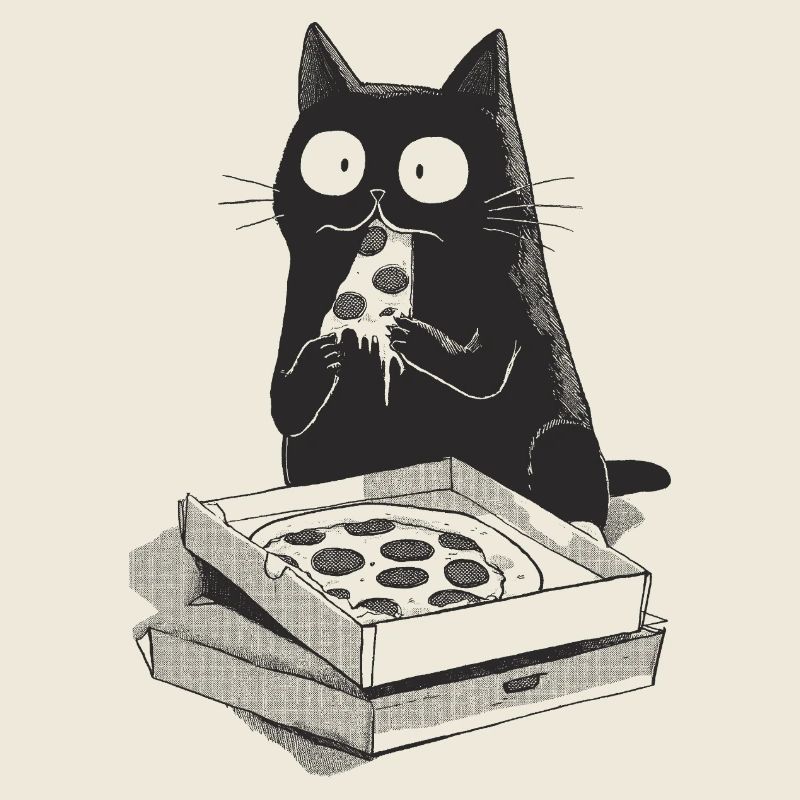 Pizza-Katze