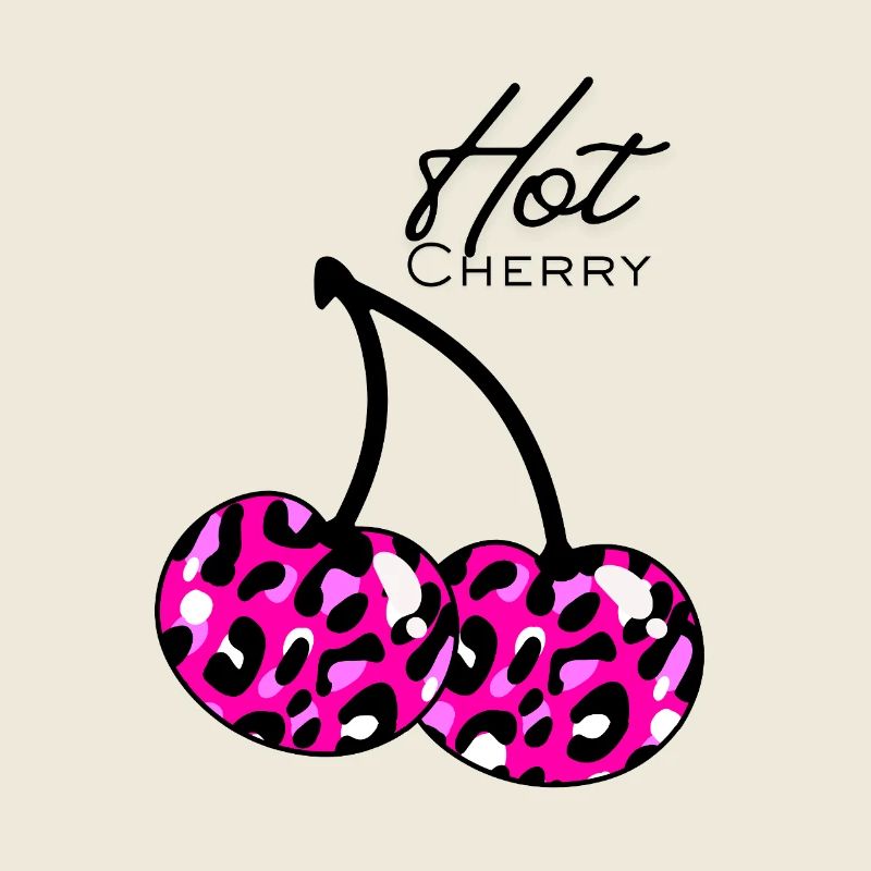 Pink leopard pattern cherry