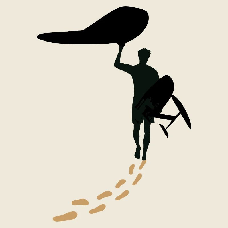 Wingfoiler with footsteps