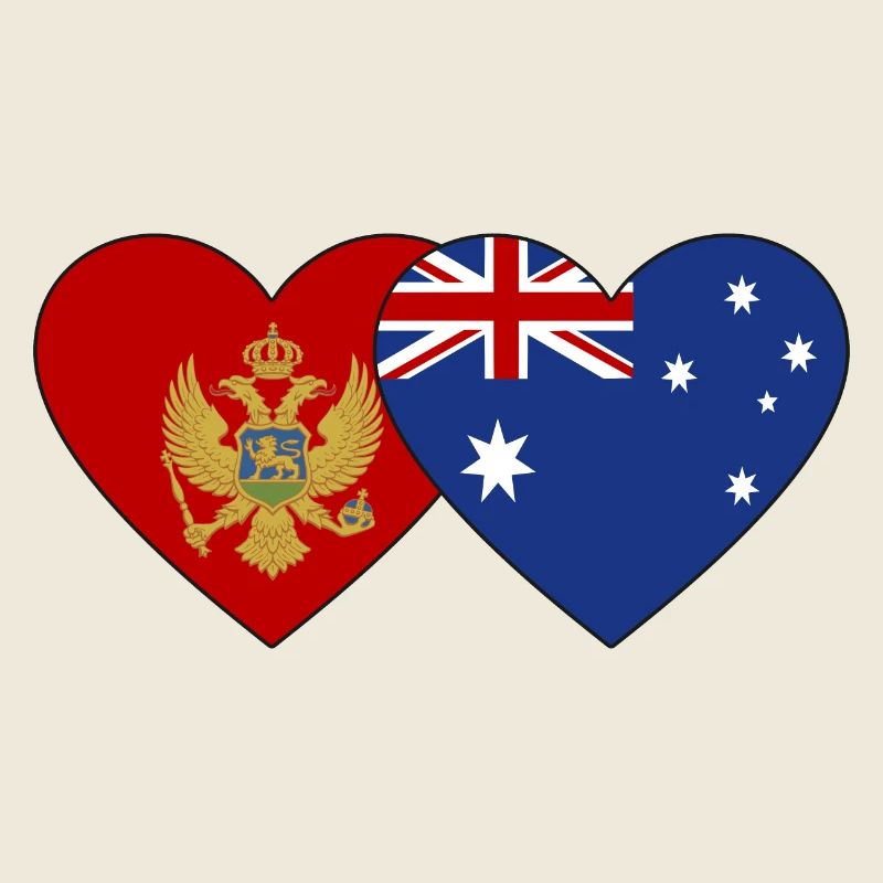 Monténégro Australie Drapeau