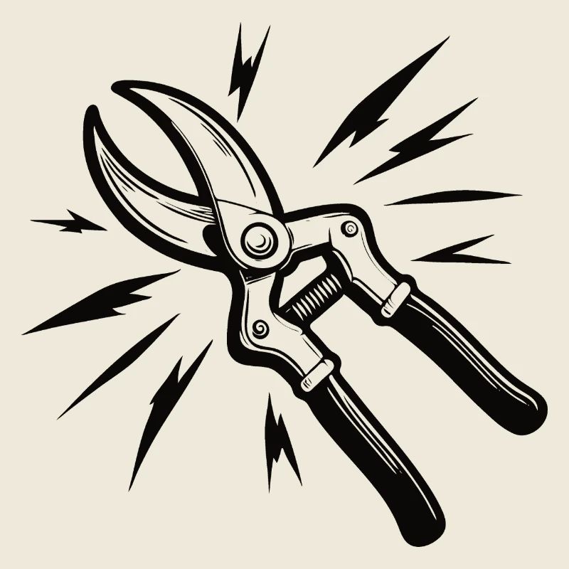 Conception de ciseaux de jardin cool pour le jardinier