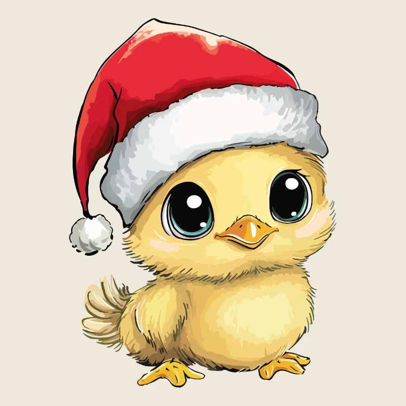 Poulet Noël mignon Noël mignon Noël