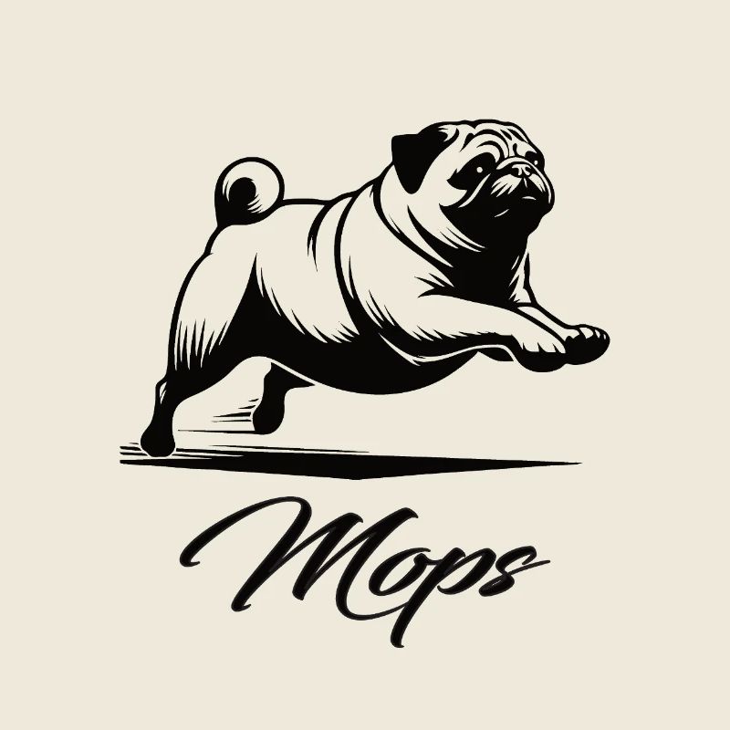 Cute Pug – Compagnon charmant avec du cœur