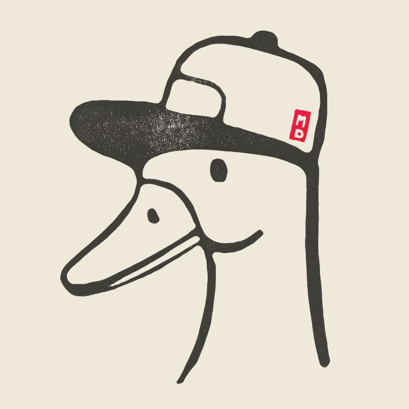 Canard avec une casquette parce qu'il est cool