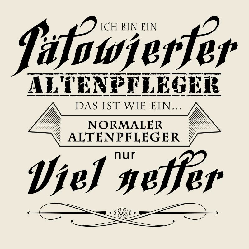 Ich bin ein Tätowierter Altenpfleger