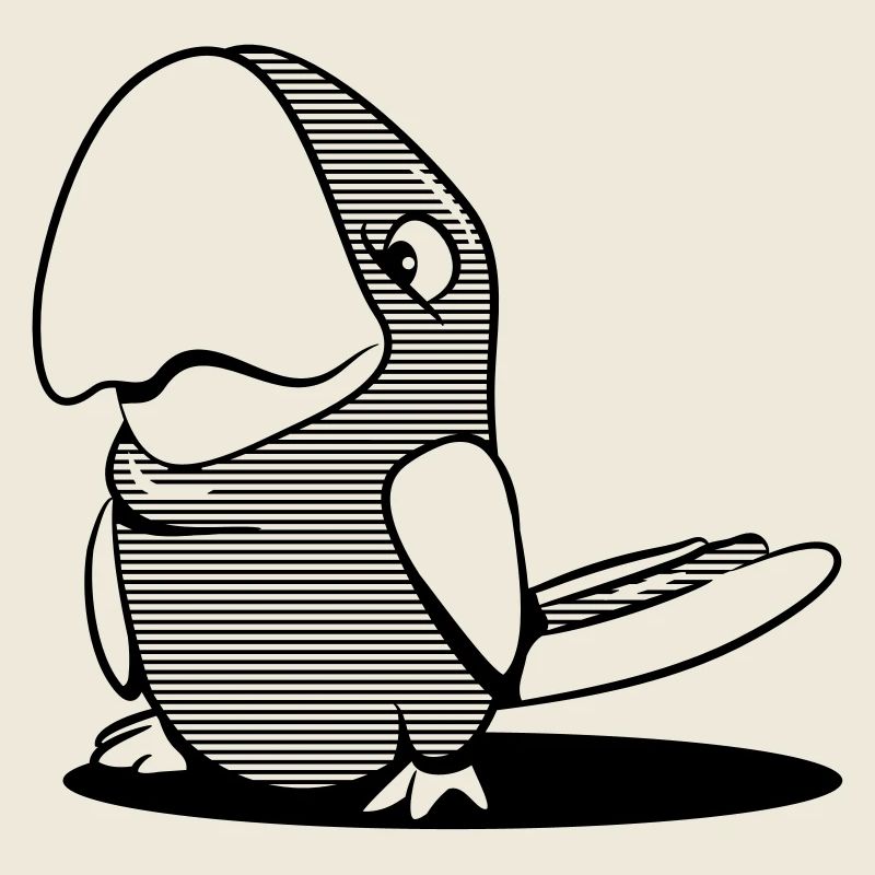 perroquet rayé drôle