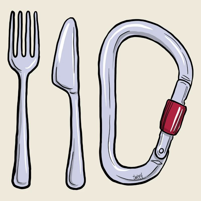 Messer, Gabel, Karabiner