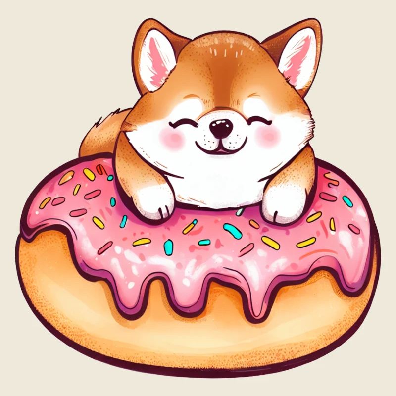 Le doux délice de beignets géant de Shiba Inu