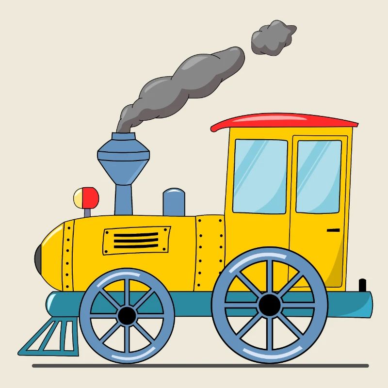 Train pour enfants chemin de fer jaune