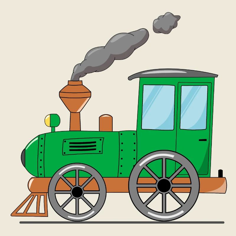 Train pour enfants chemin de fer vert