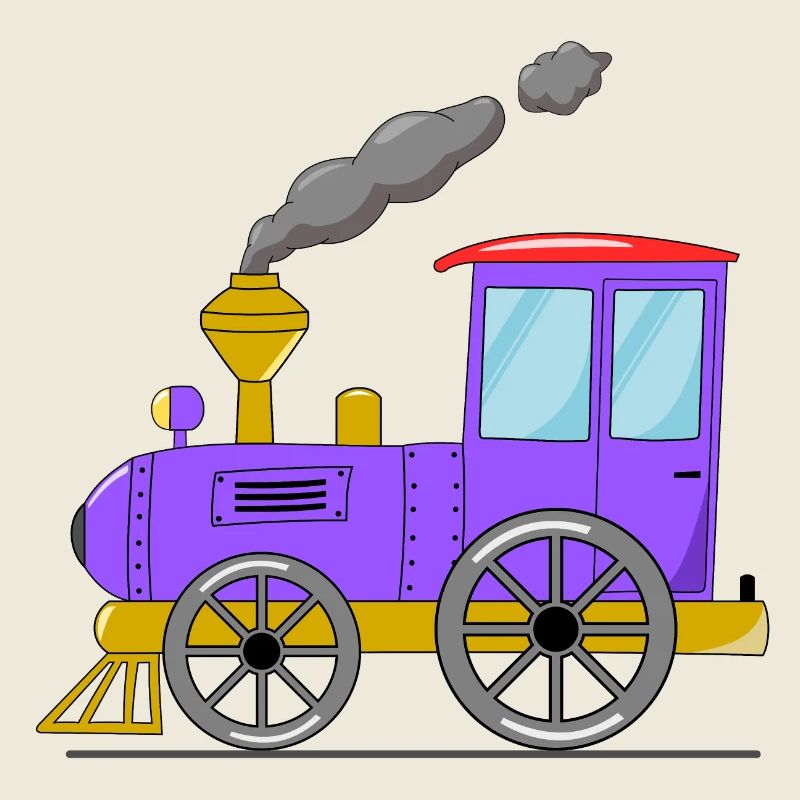 Train pour enfants chemin de fer violet